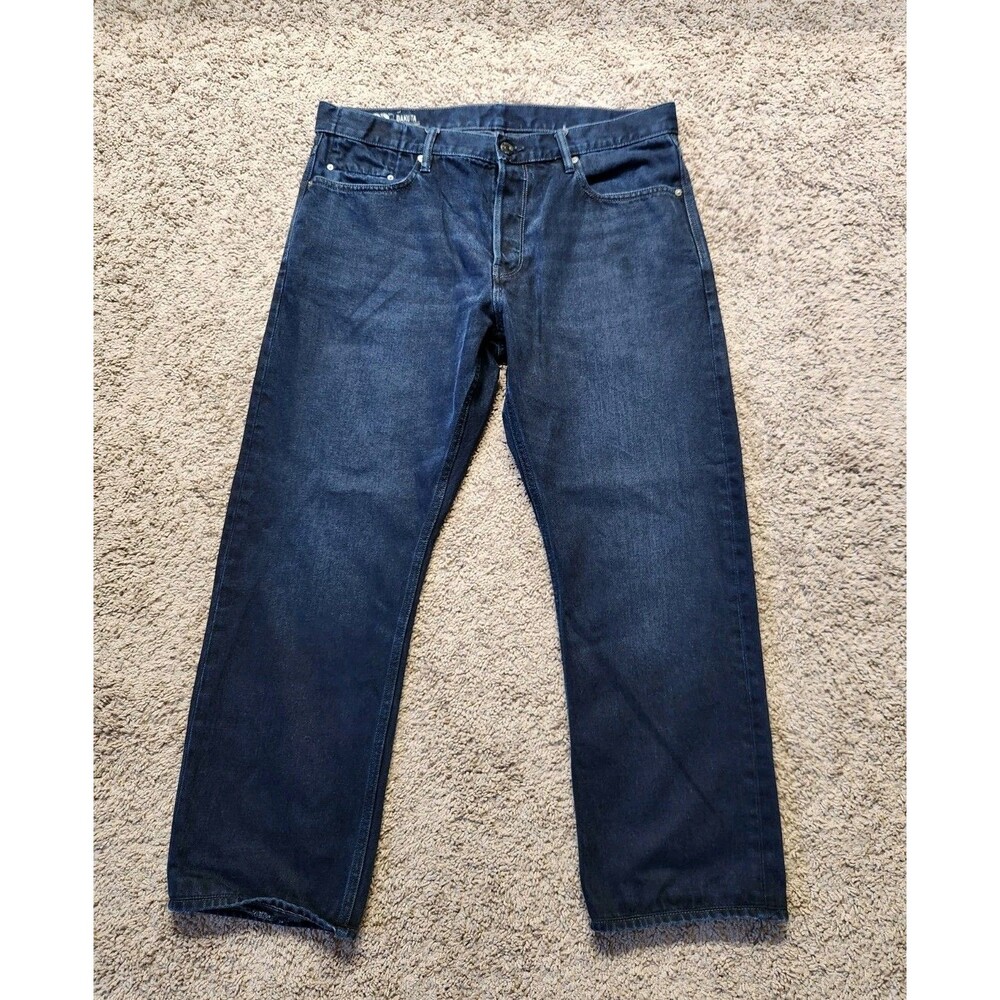G-Star Raw Dakota Regular Straight Leg Men's 38x29 Blue Denim Jeans Button Fly